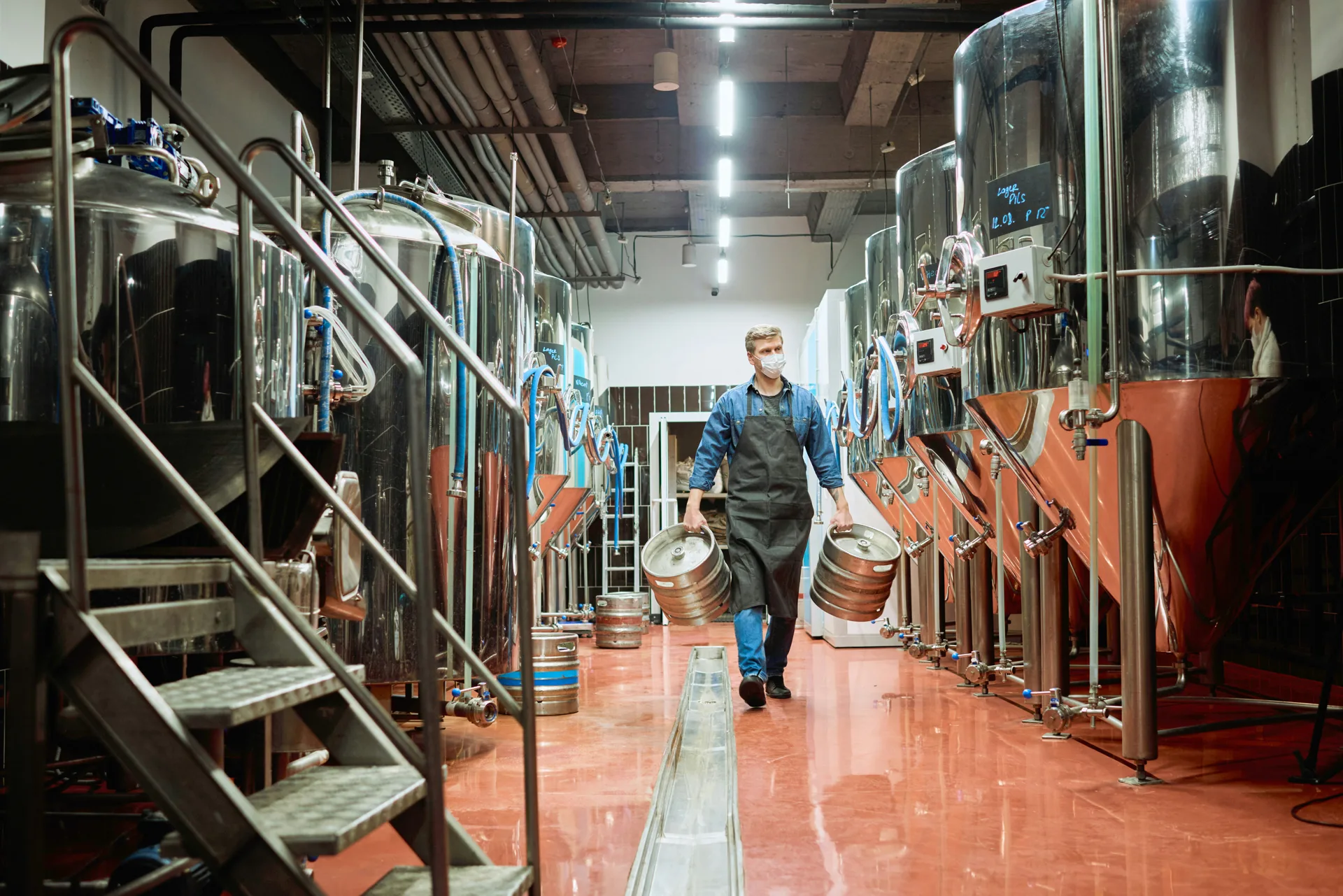 urethane concrete floor in a Regina brewery