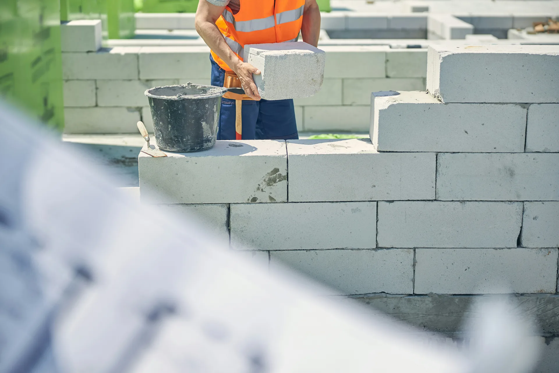 reinforced commercial retaining wall at a Regina site