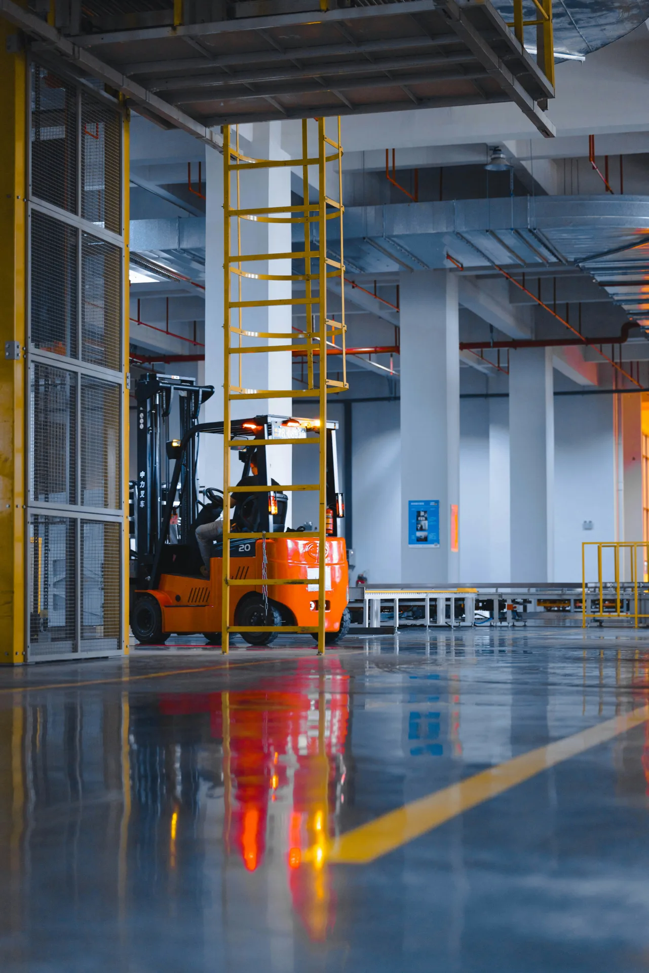 sealed concrete floor at a Regina cold storage loading dock