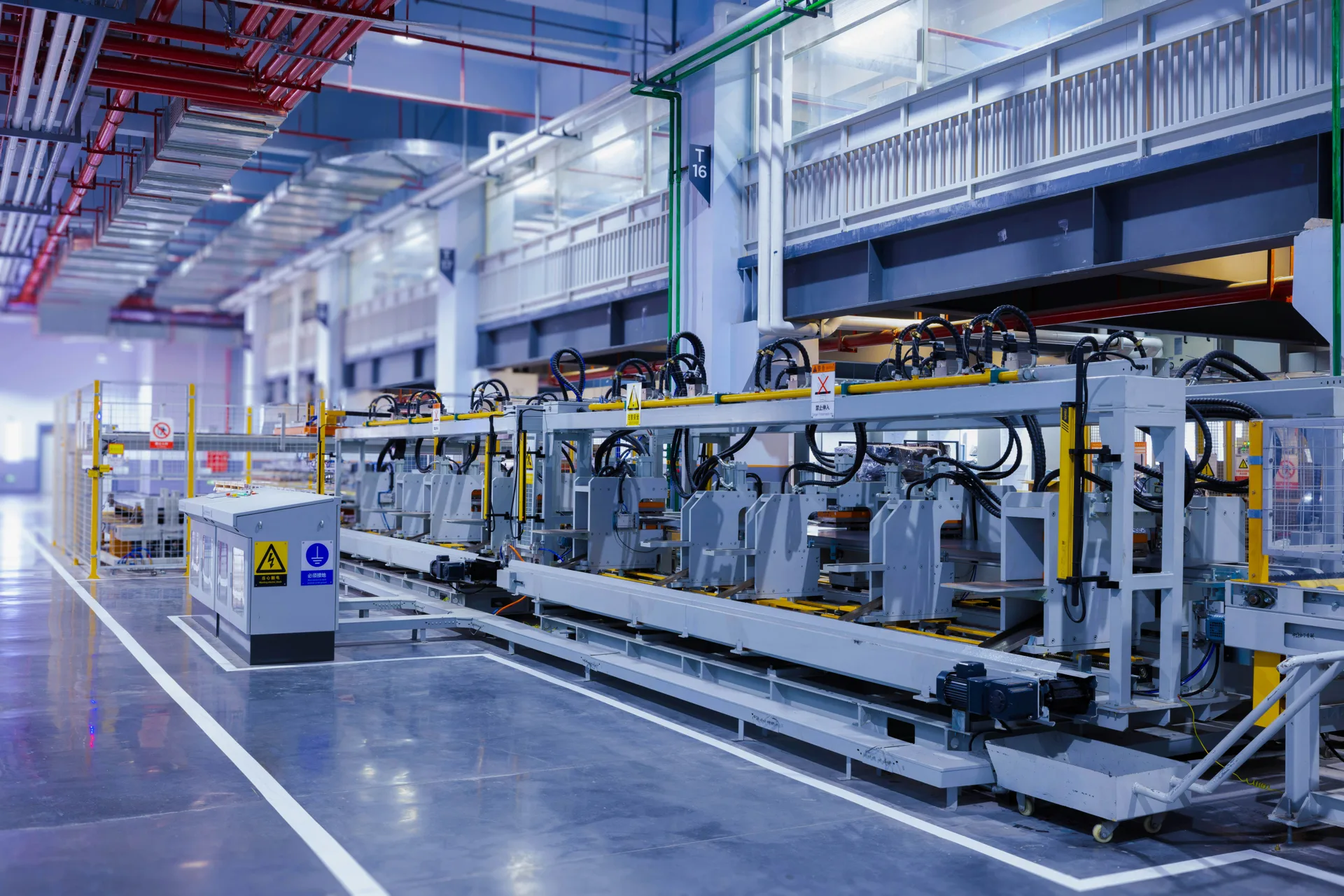 polished concrete floor on a Regina manufacturing conveyor line