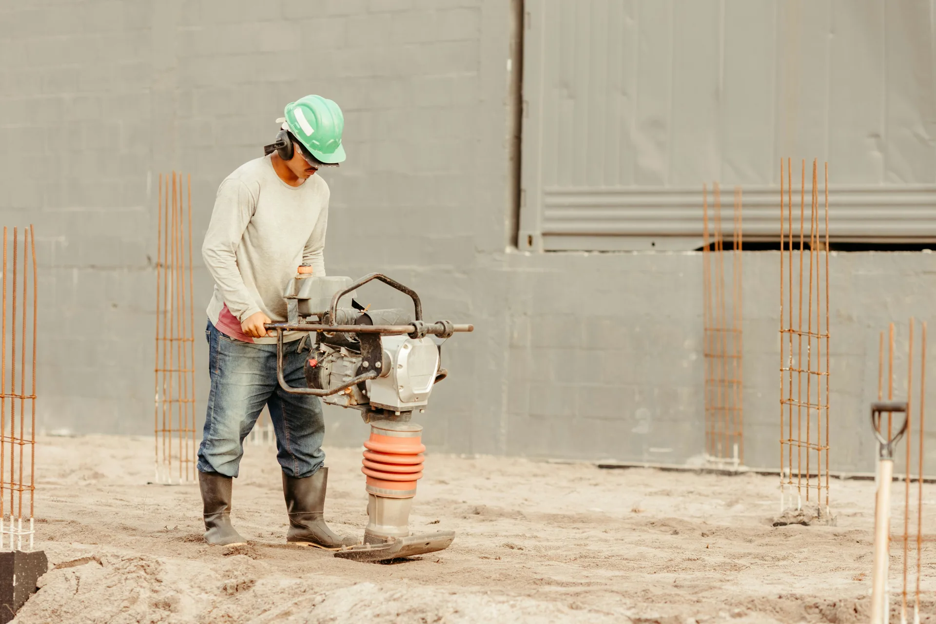base prep before a driveway repair pour in Regina