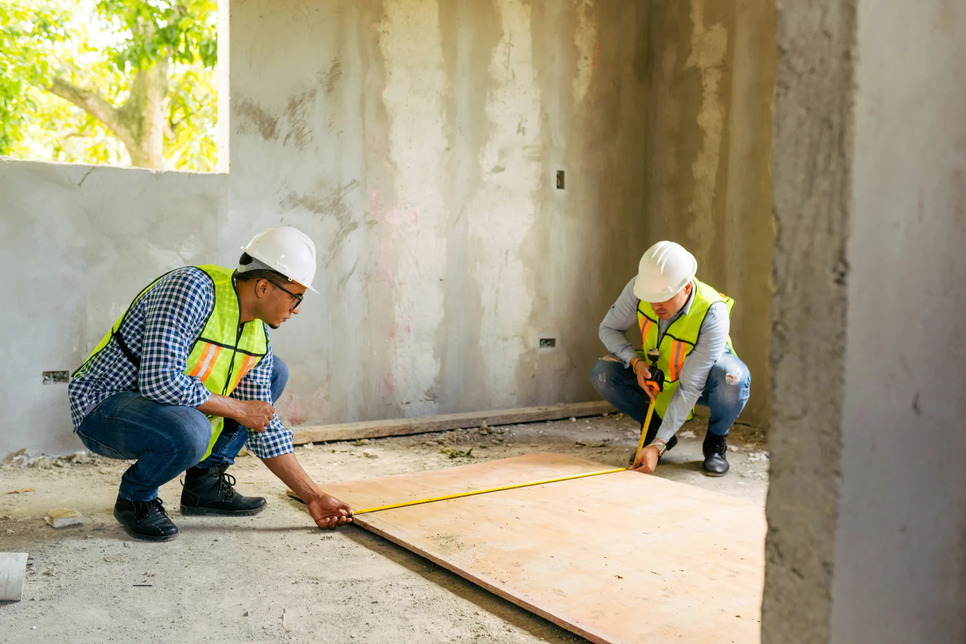 crew measuring for a concrete pour, the input the calculator works from in Regina