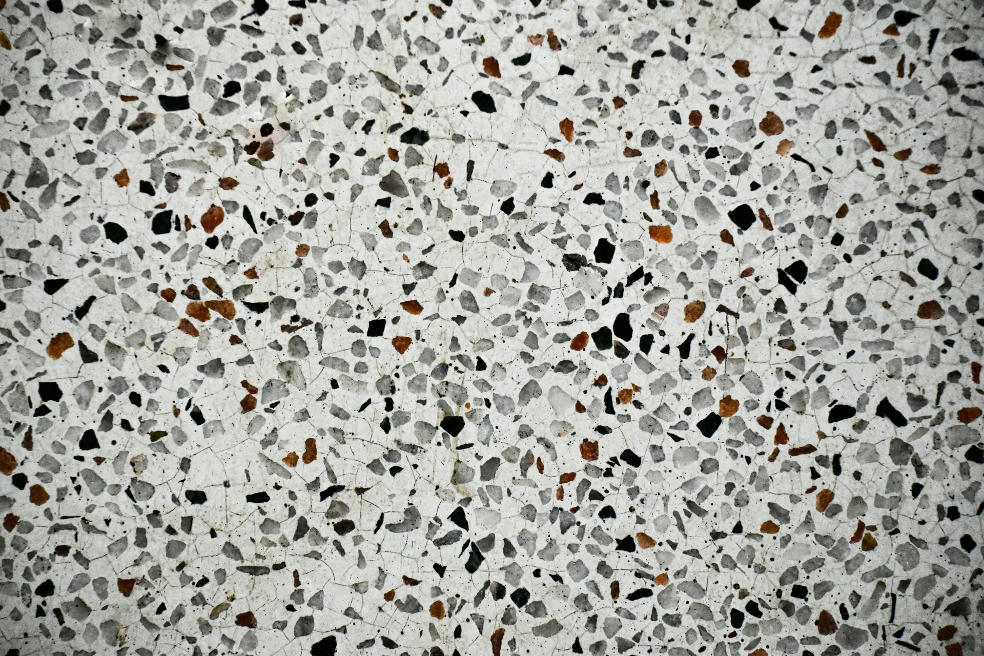 close-up of exposed aggregate concrete texture in Regina