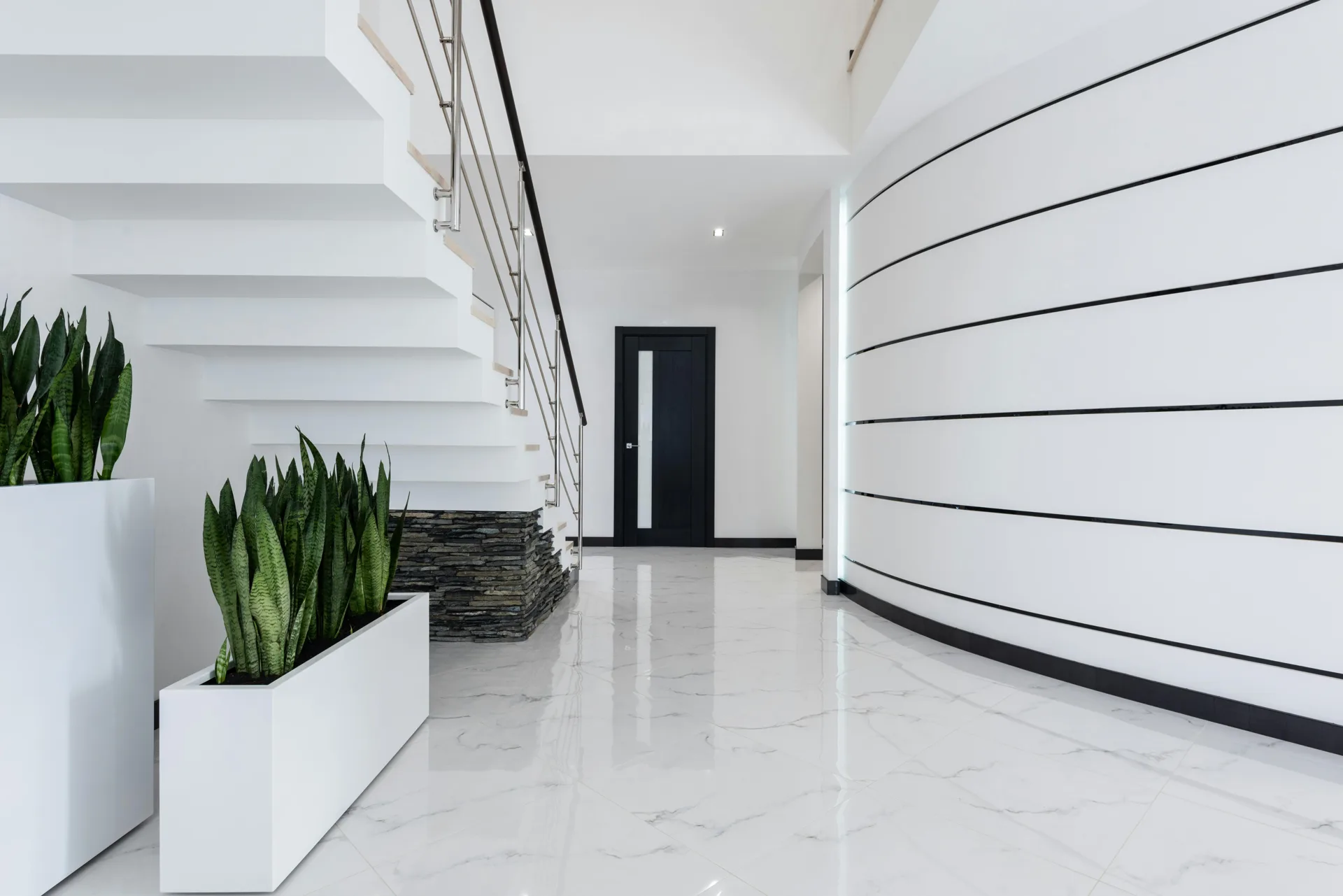 finished foyer floor over a Mapei underlayment in a Regina home