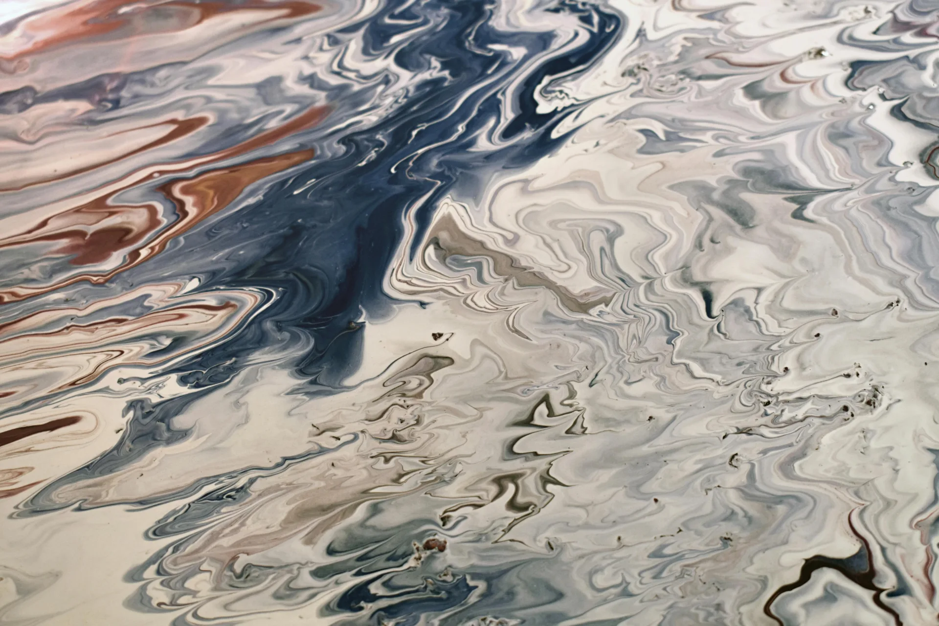 metallic epoxy garage floor with a swirl pattern in Regina