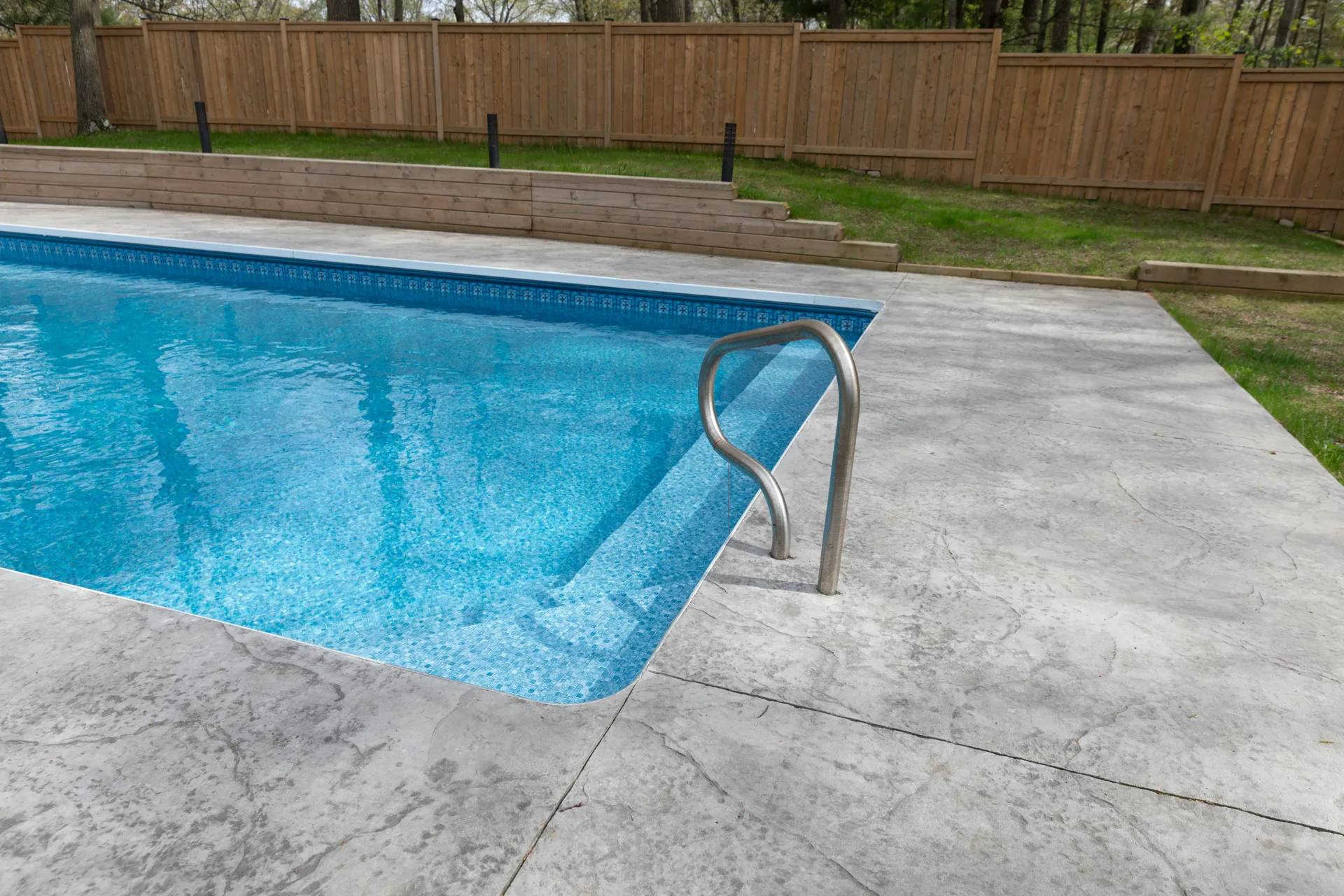 stamped concrete in a slate pattern in Regina